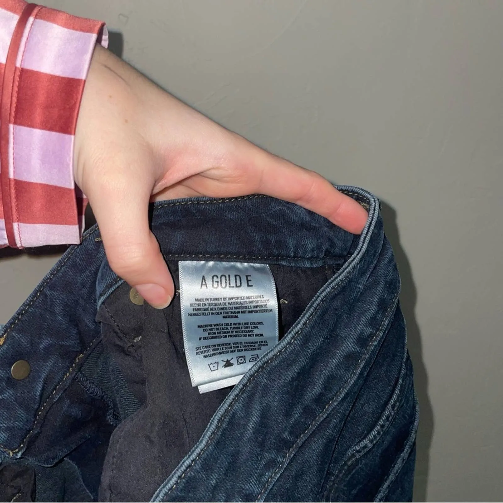 Agolde Lara Skinny Distressed Dark Wash Low Rise Jeans (29)