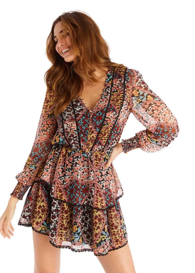 Allison Sammy Dress- Floral Patchwork ***FINAL SALE***
