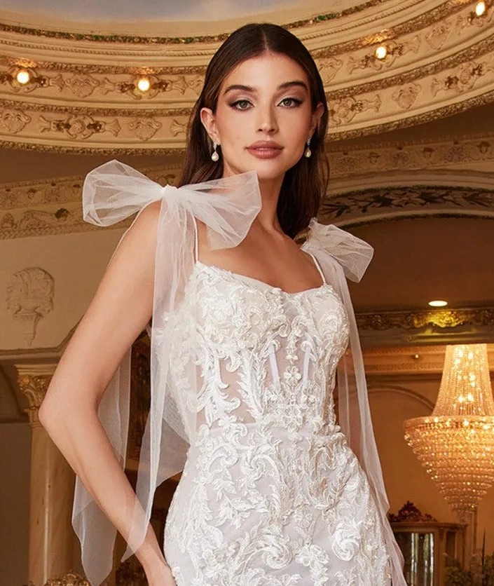 Andrea & Leo Couture BEATRICE A1086W Wedding Dress Size 4 Sheer Lace Mermaid Bridal Gown