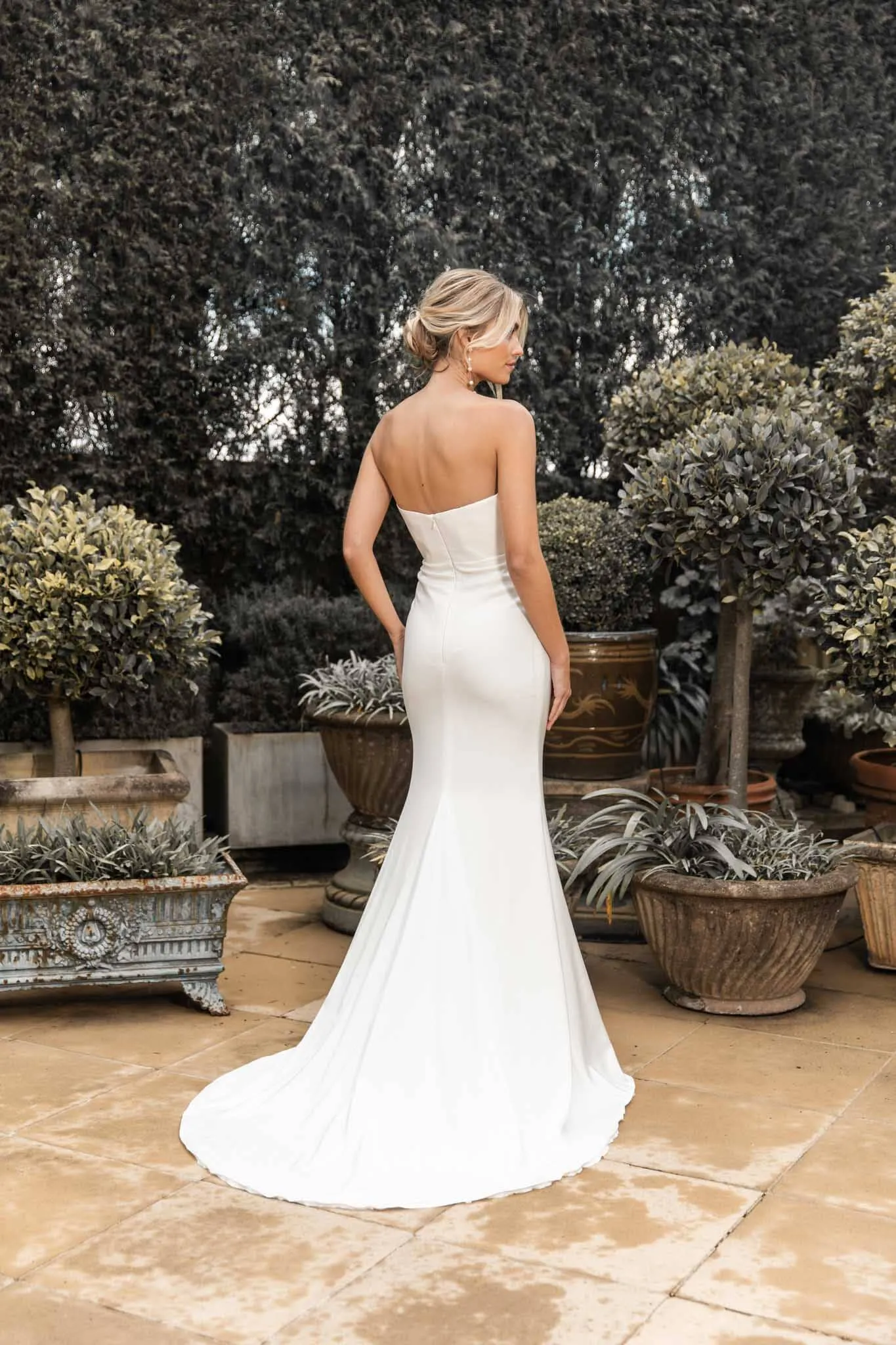 Angelisa Strapless Satin Gown - Ivory