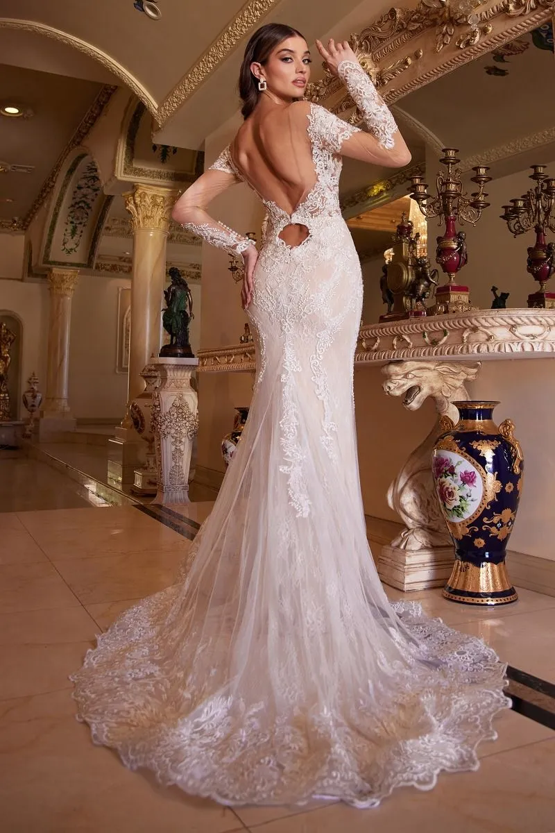 BOHEMIAN LACE MERMAID GOWN CDA1022