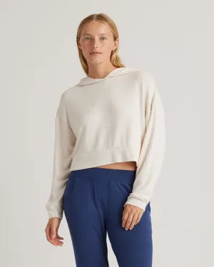Brushed Lounge Cropped Pullover Hoodie
