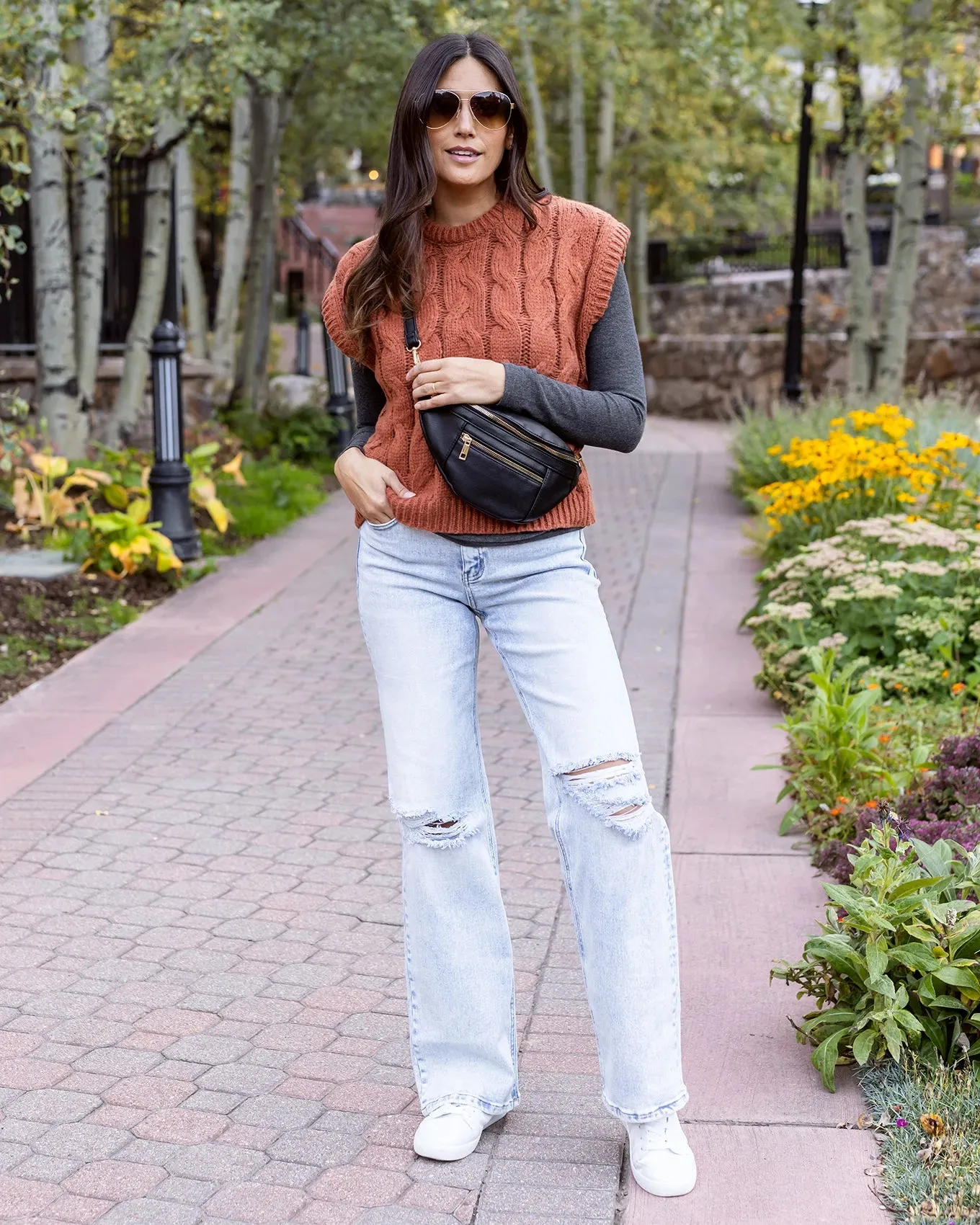 Cable Knit Cider Sweater Vest