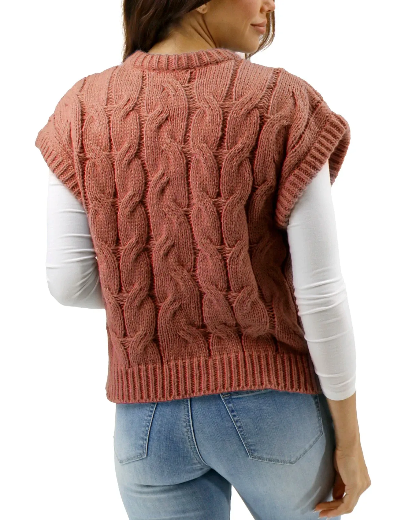 Cable Knit Cider Sweater Vest