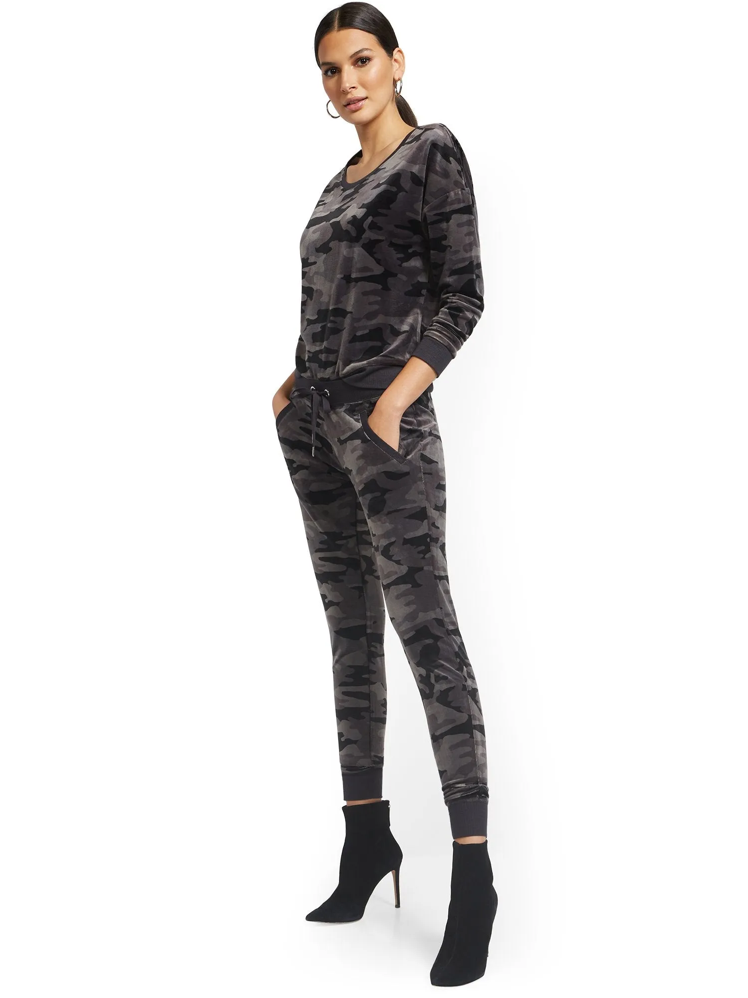 Camo-Print Velour Jogger Pant - Dreamy Velour Collection