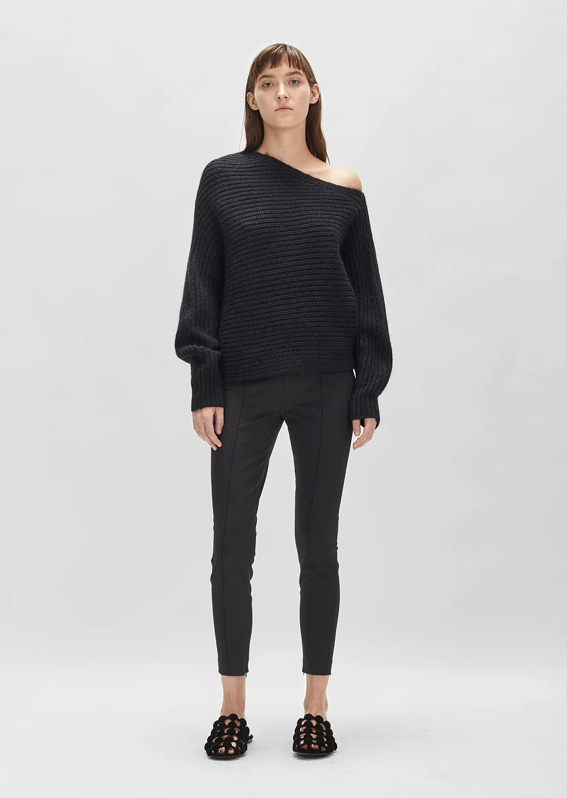 Chunky Mohair Asymmetrical Sweater