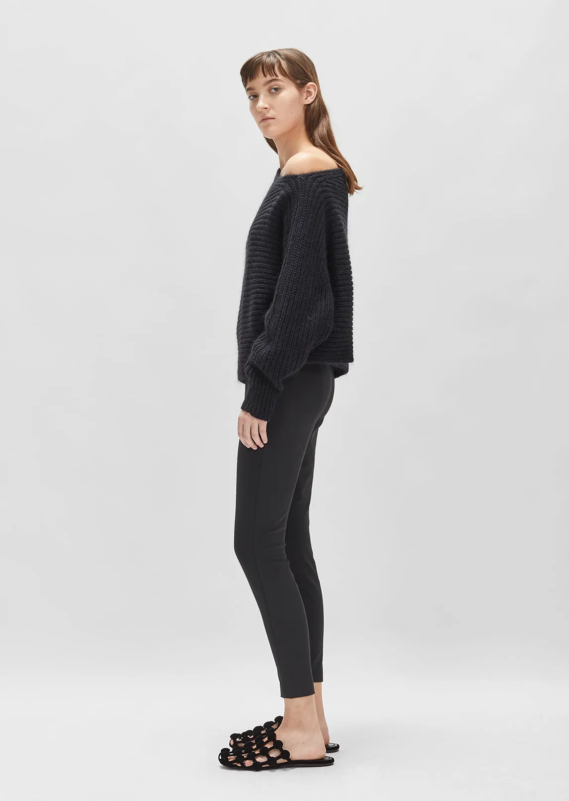 Chunky Mohair Asymmetrical Sweater