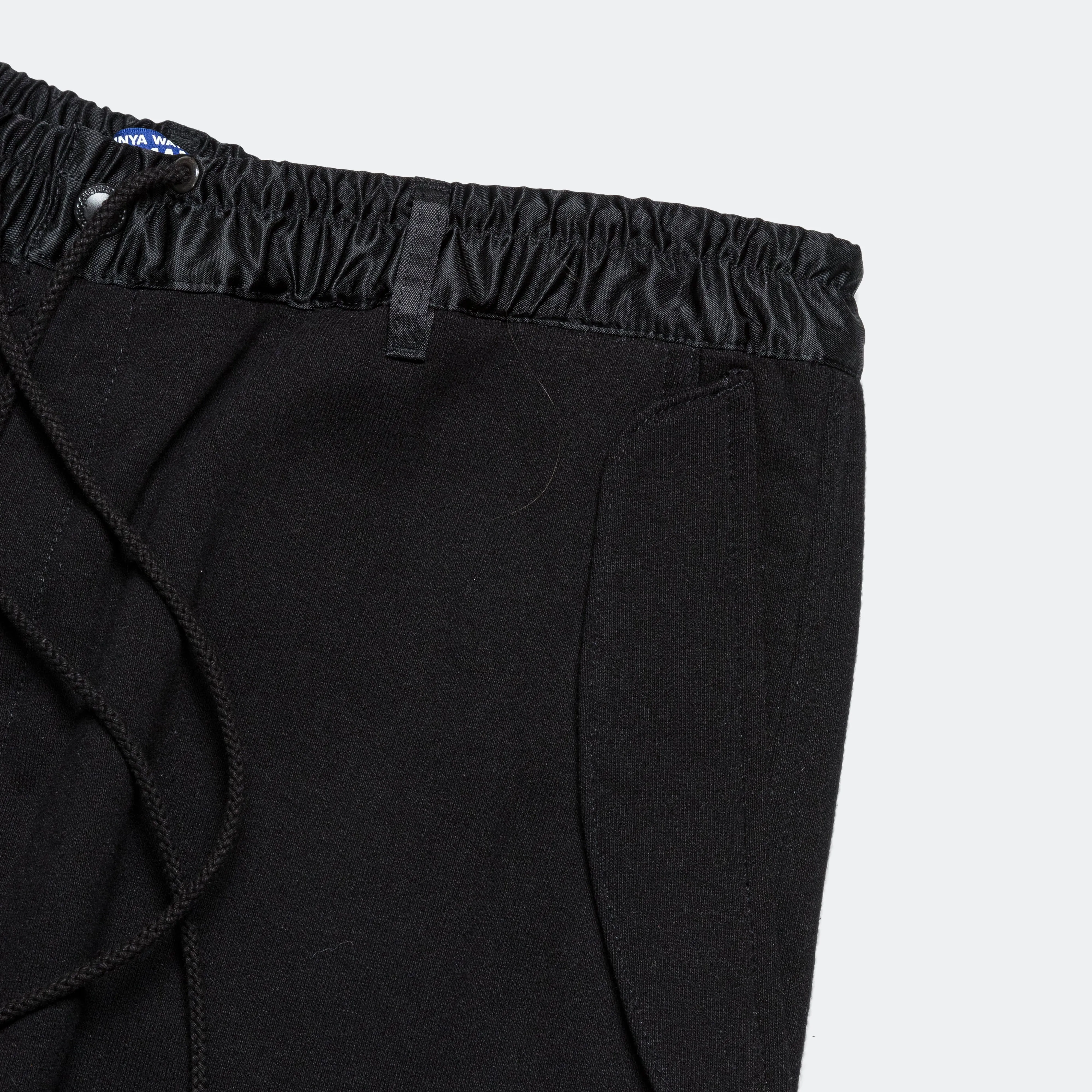 Cotton Terrycloth Nylon Twill Pants - Black