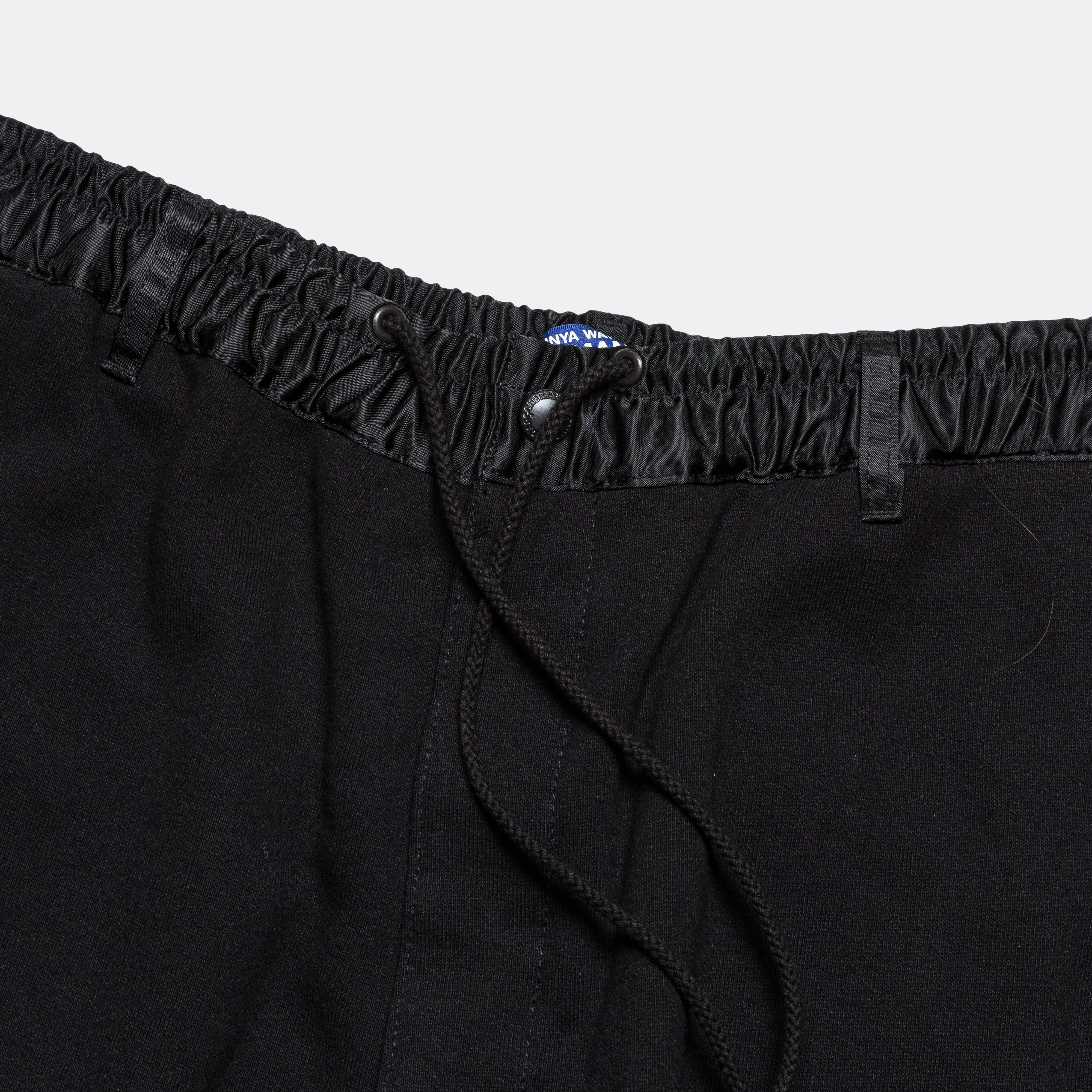 Cotton Terrycloth Nylon Twill Pants - Black