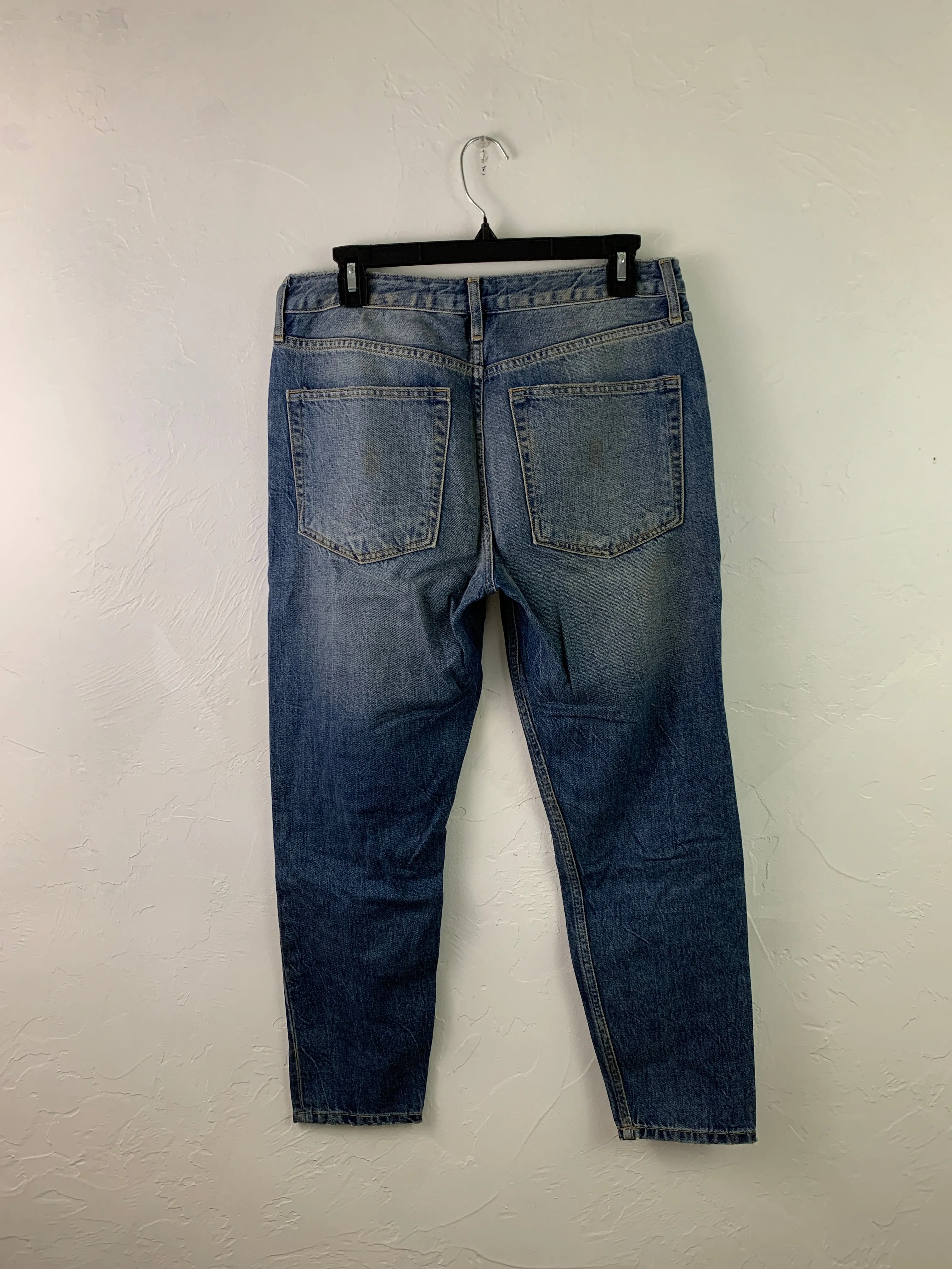 Dark wash stretch denim