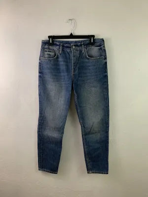 Dark wash stretch denim