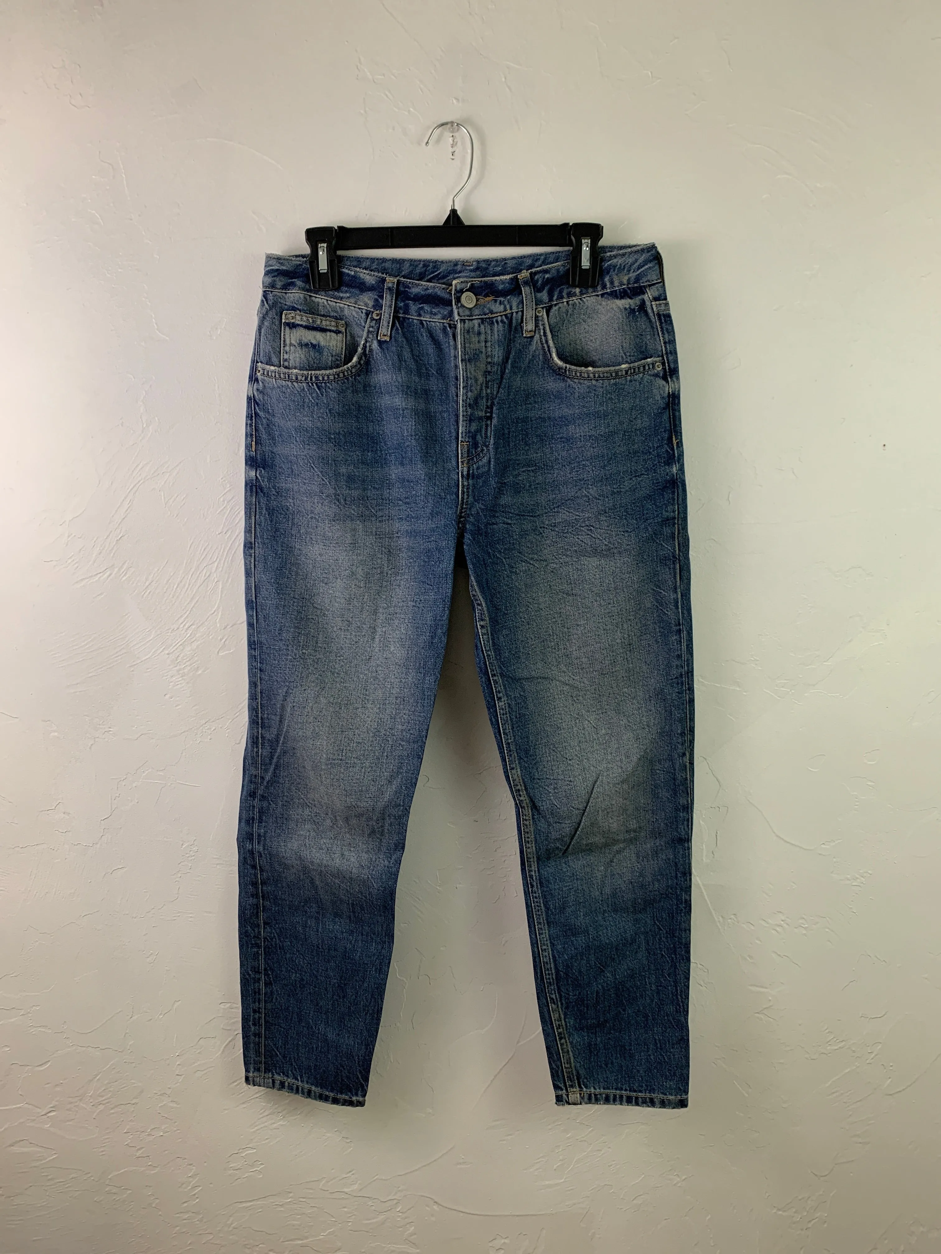 Dark wash stretch denim