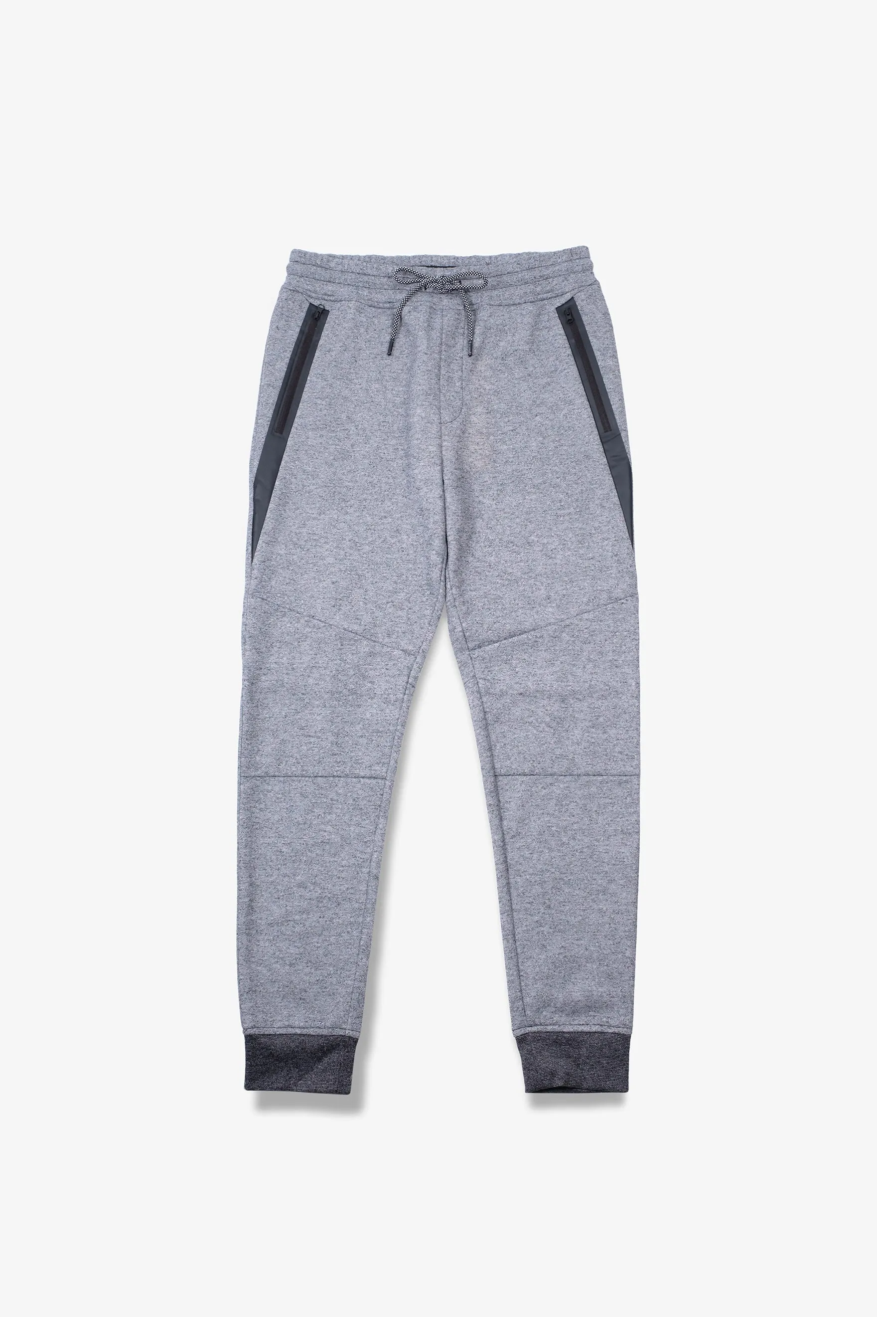Diagonal Heat Seal Fleece Jogger Pants