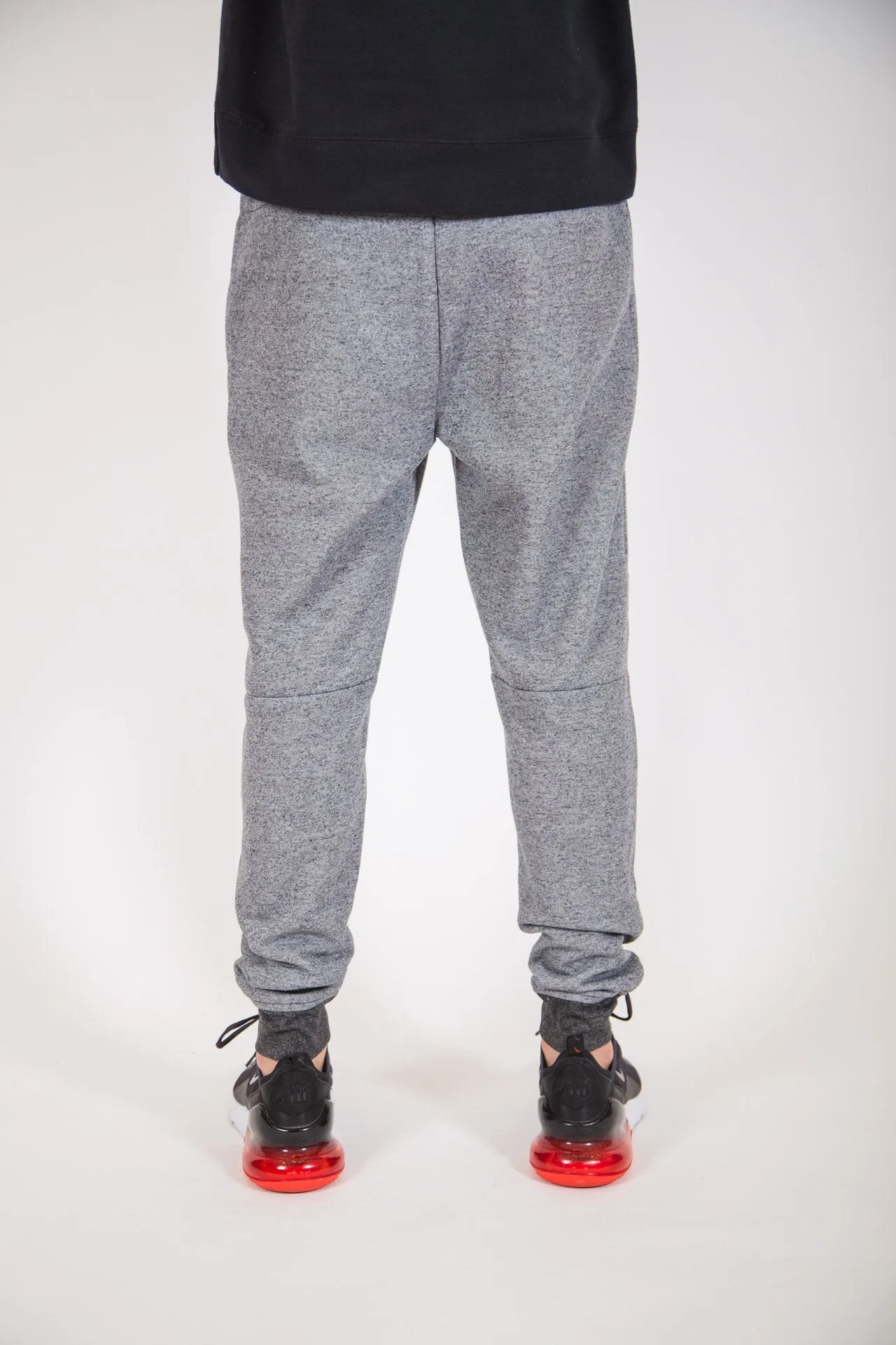 Diagonal Heat Seal Fleece Jogger Pants