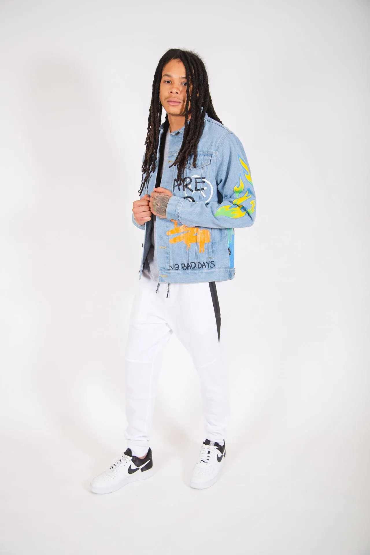 Diagonal Heat Seal Fleece Jogger Pants