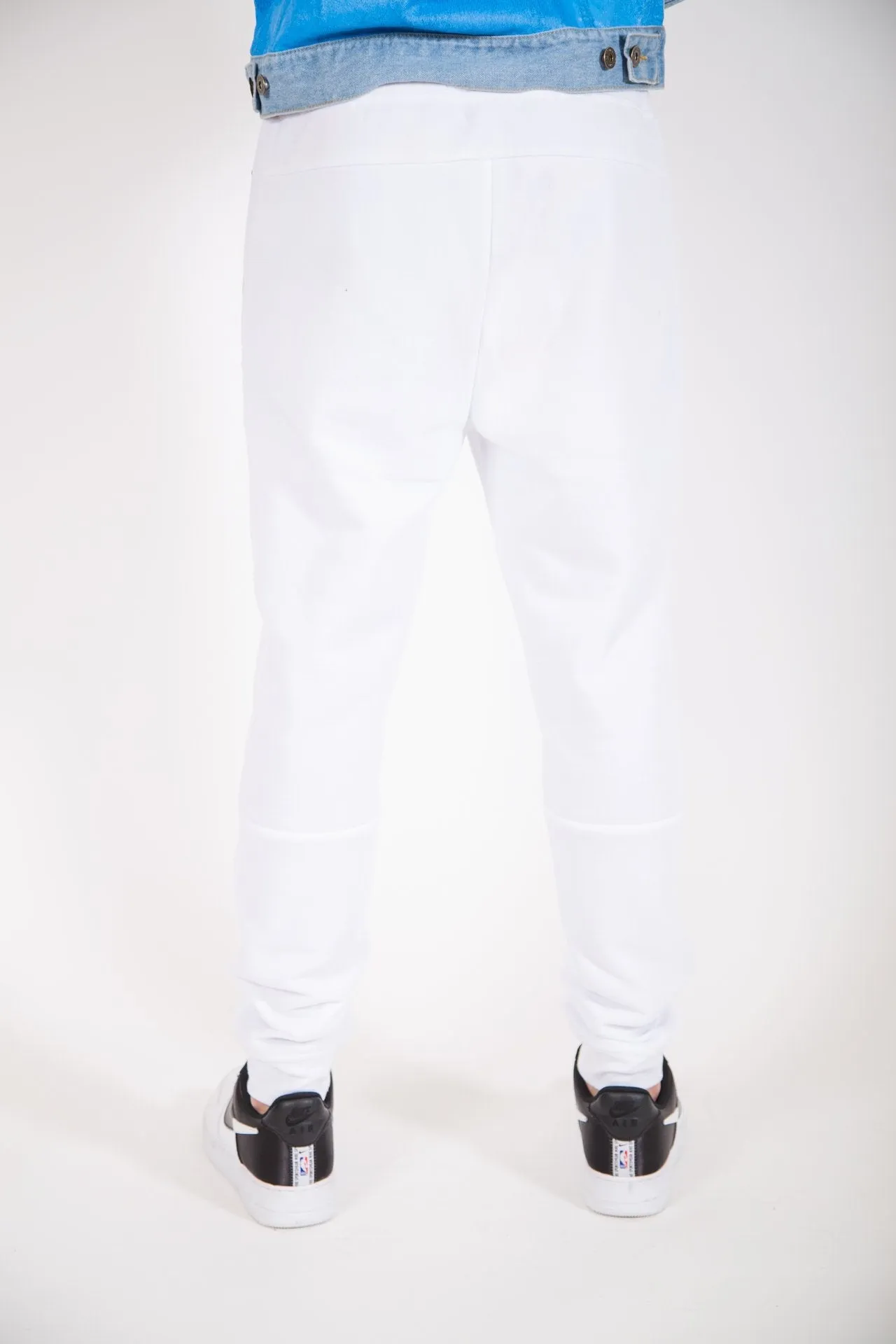 Diagonal Heat Seal Fleece Jogger Pants