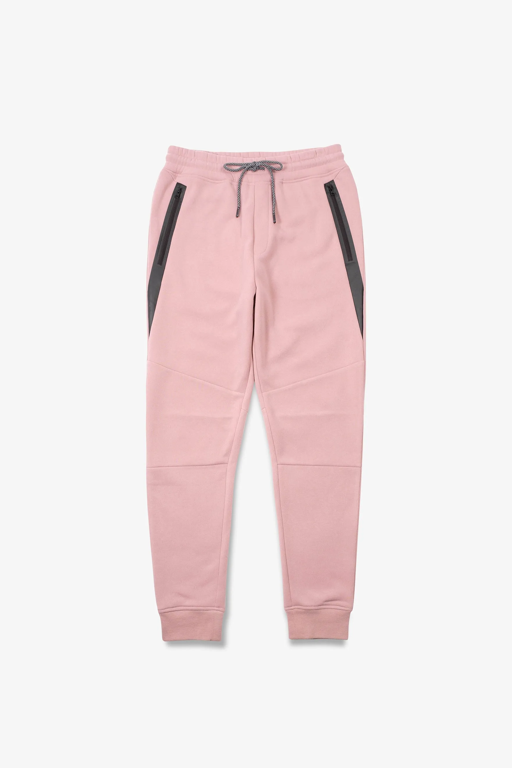 Diagonal Heat Seal Fleece Jogger Pants