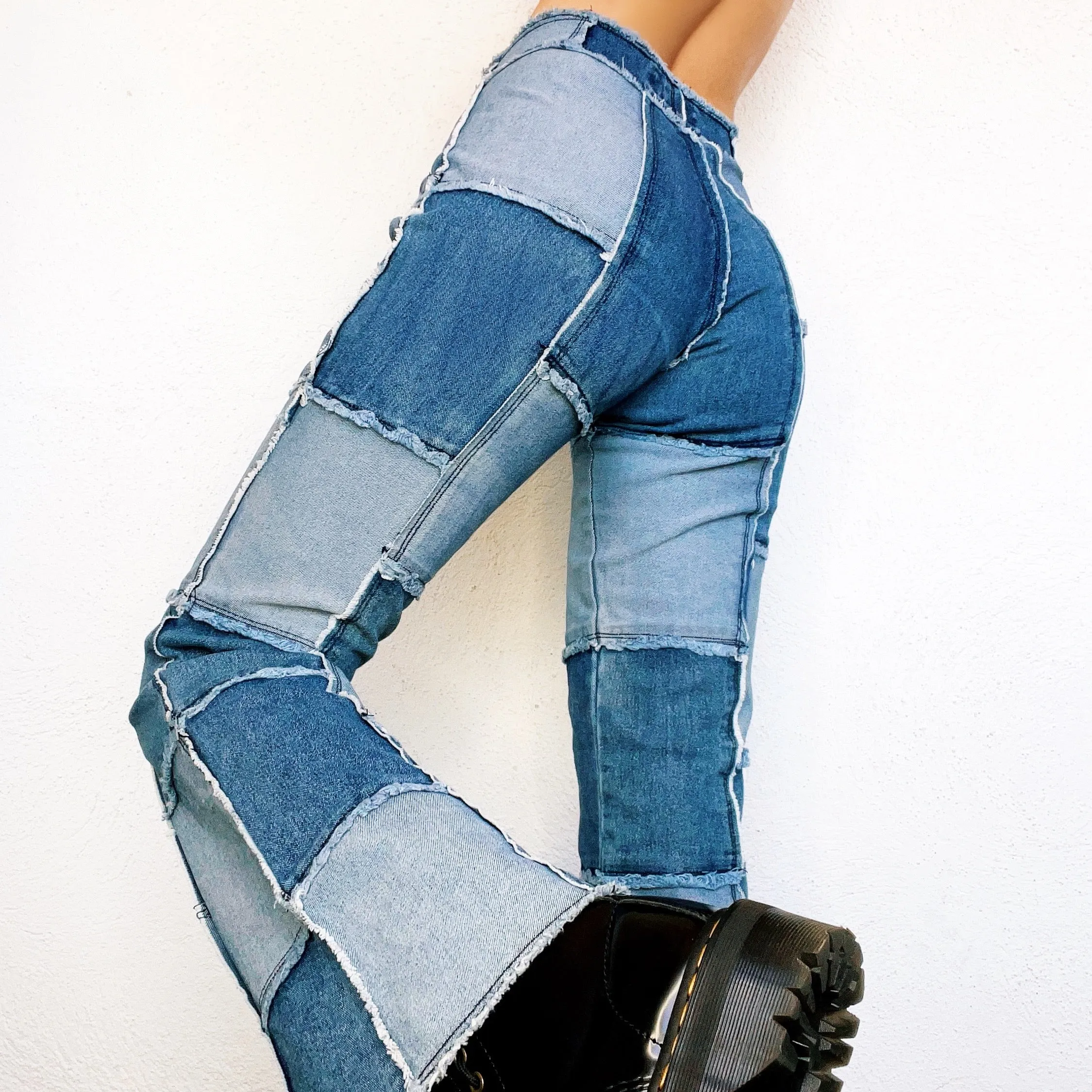Funky Vintage Patchwork Jeans