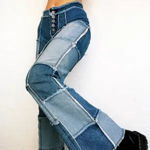 Funky Vintage Patchwork Jeans