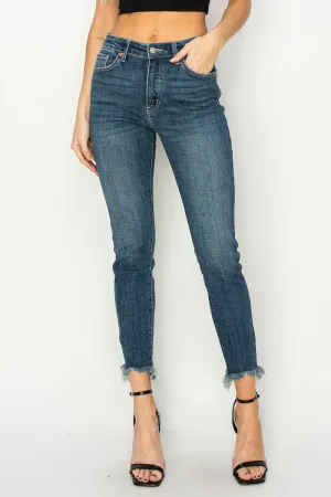 Gabriela High Rise Cross Hatch Fabric Skinny Jeans