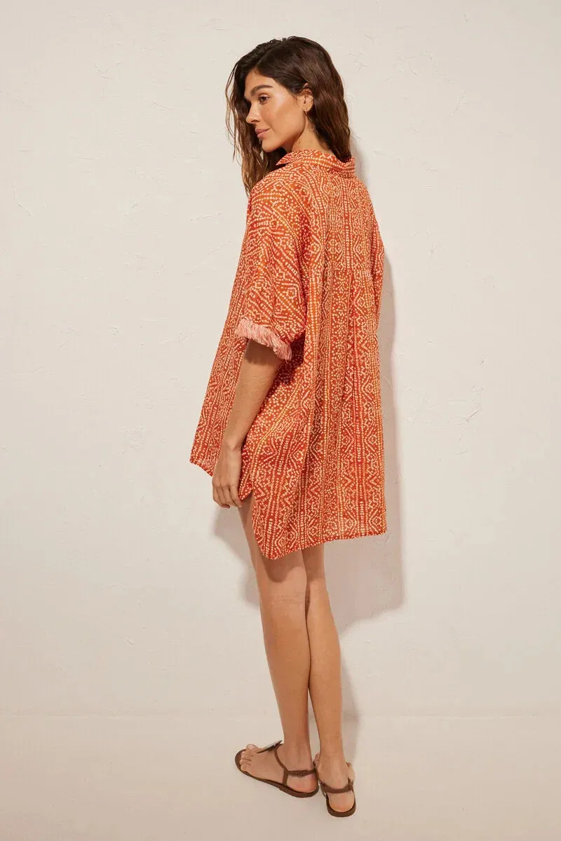 Geometric print beach camisole