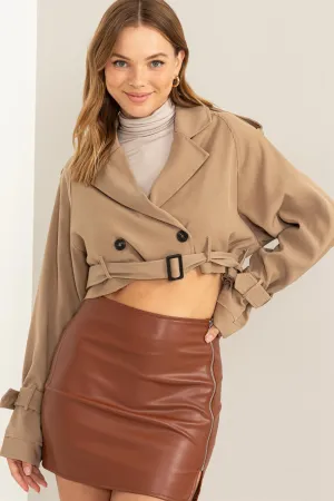 HF24C778-Cropped Trench Coat