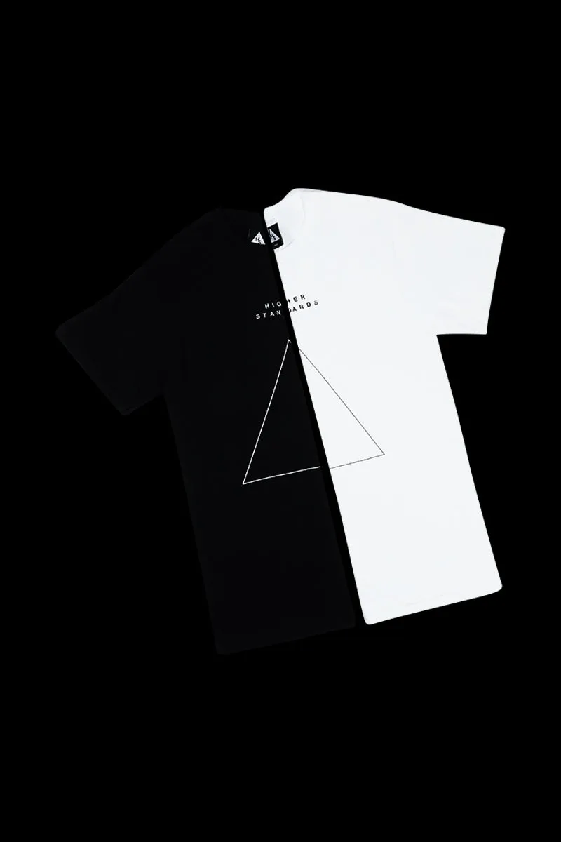 Higher Standards T-Shirt - Embroidered Triangle