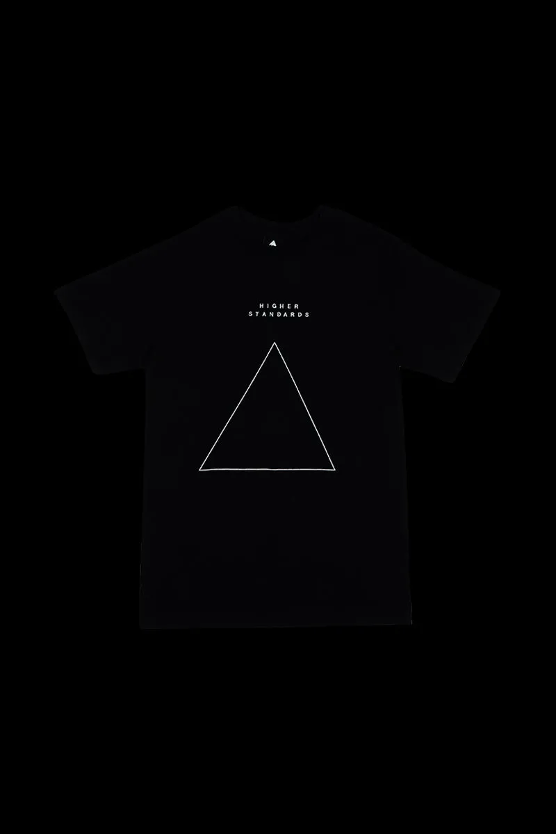 Higher Standards T-Shirt - Embroidered Triangle