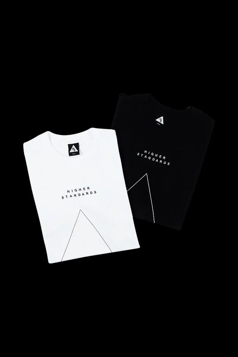 Higher Standards T-Shirt - Embroidered Triangle