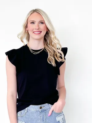 Jacklyn - Ruffle Cap Sleeve Top