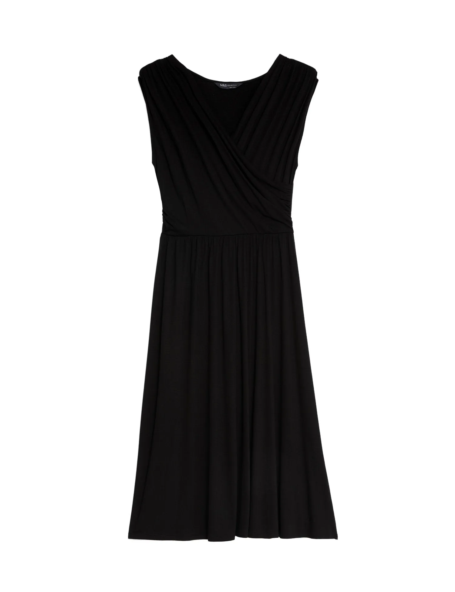 Jersey V-Neck Midi Wrap Dress
