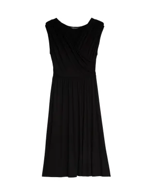 Jersey V-Neck Midi Wrap Dress