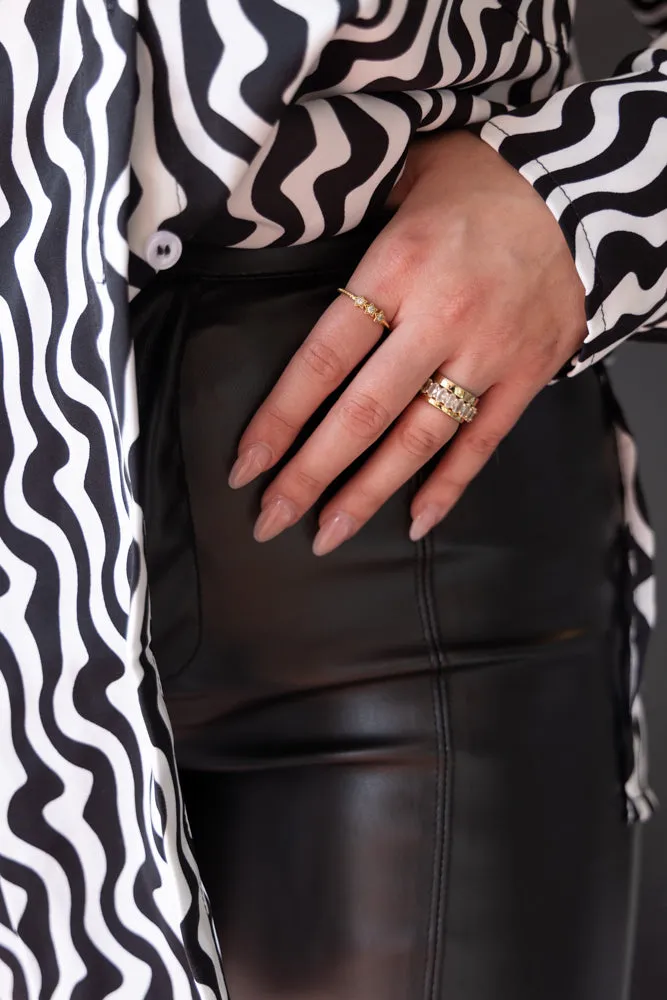 Kloris Button-Up Silky Blouse