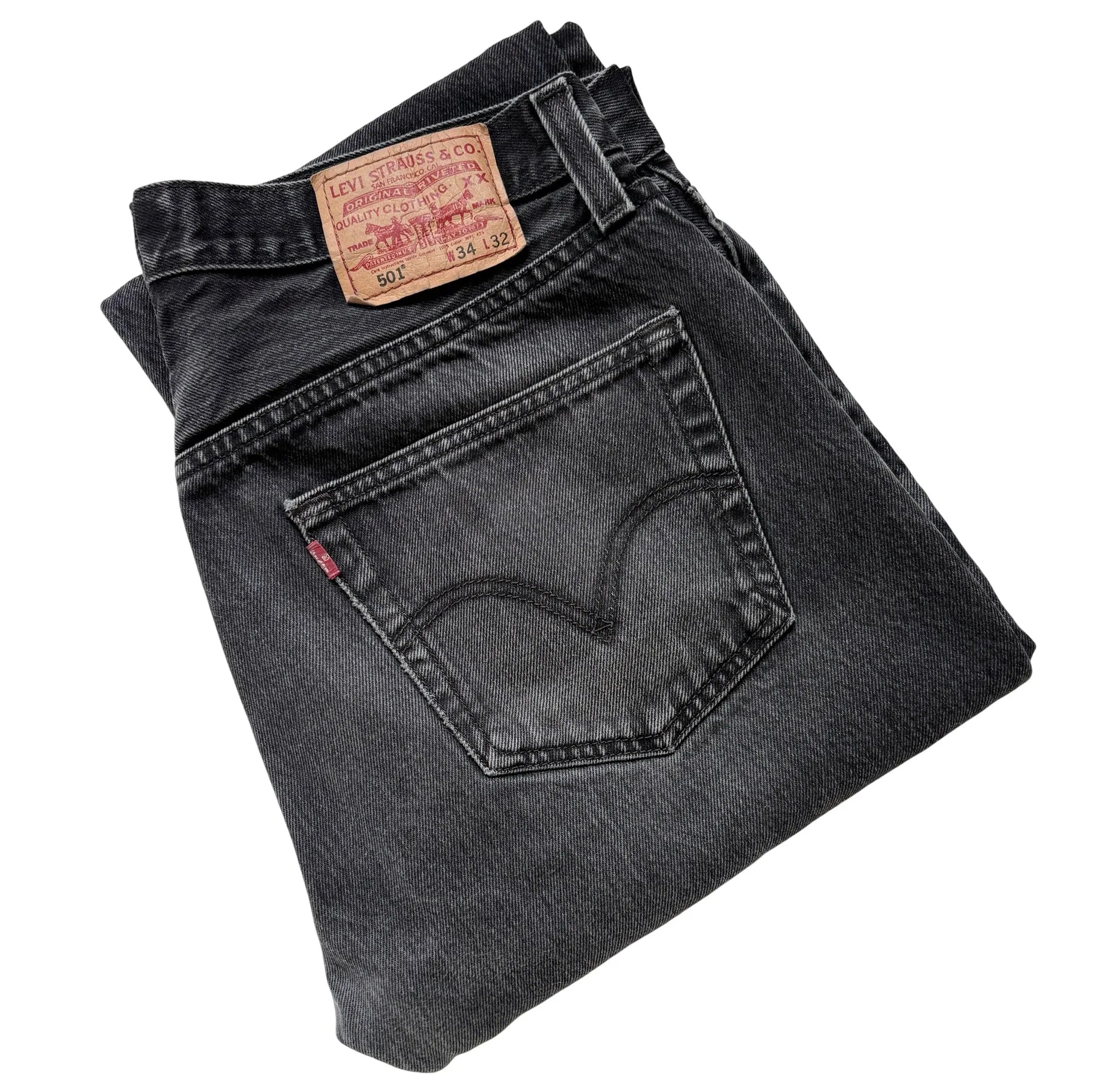 Levi’s Black Wash 501s (L)