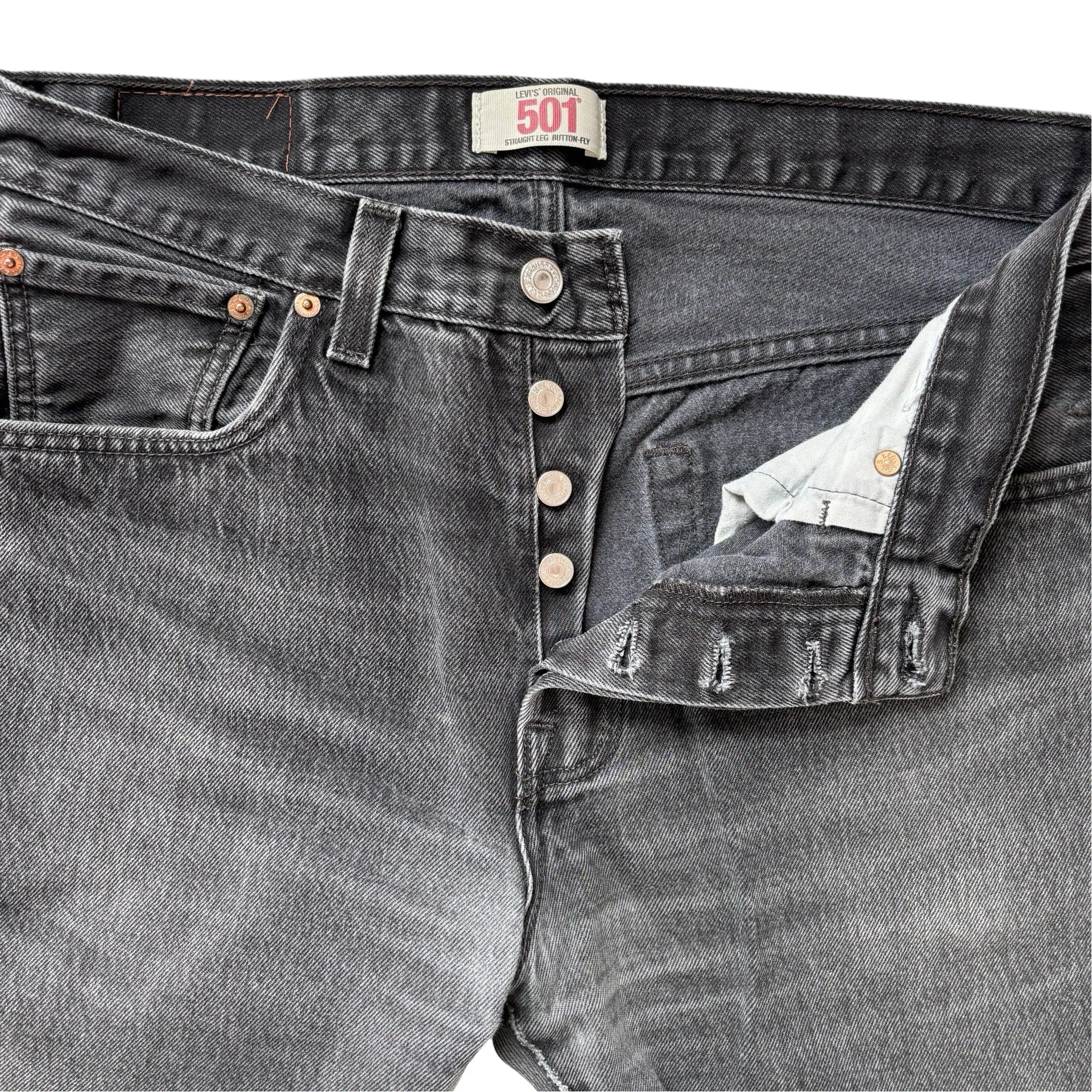 Levi’s Black Wash 501s (L)