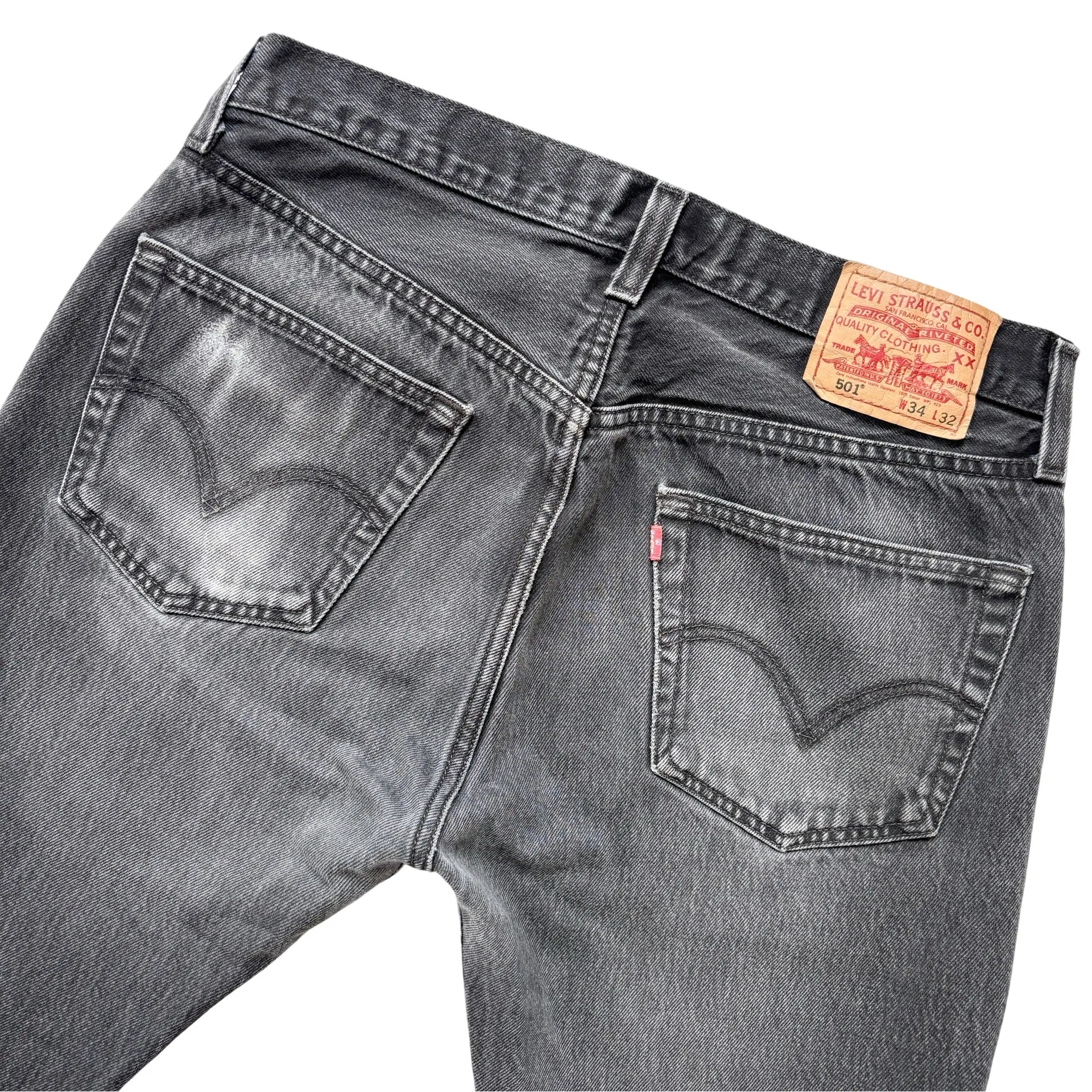 Levi’s Black Wash 501s (L)