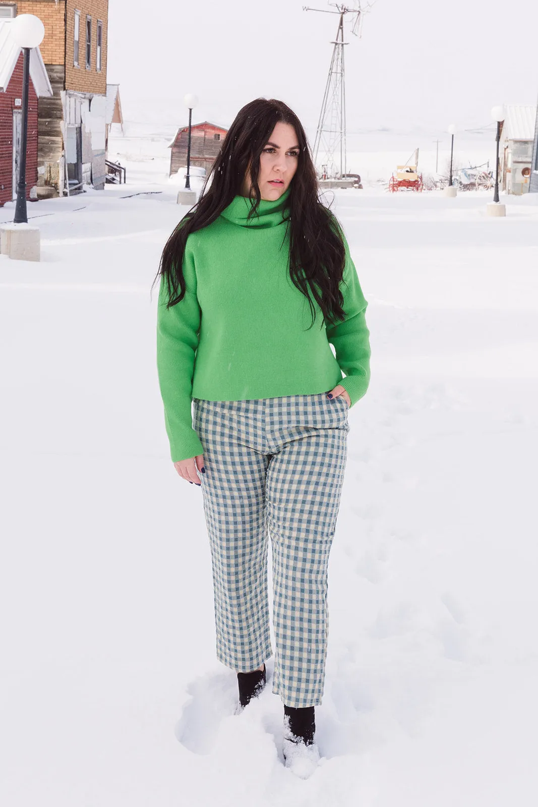 Limon Long Sleeve Turtleneck Knit Sweater