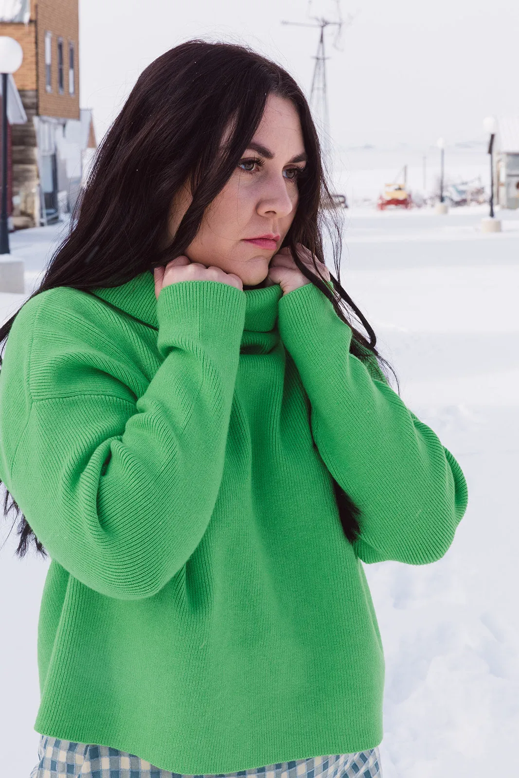 Limon Long Sleeve Turtleneck Knit Sweater