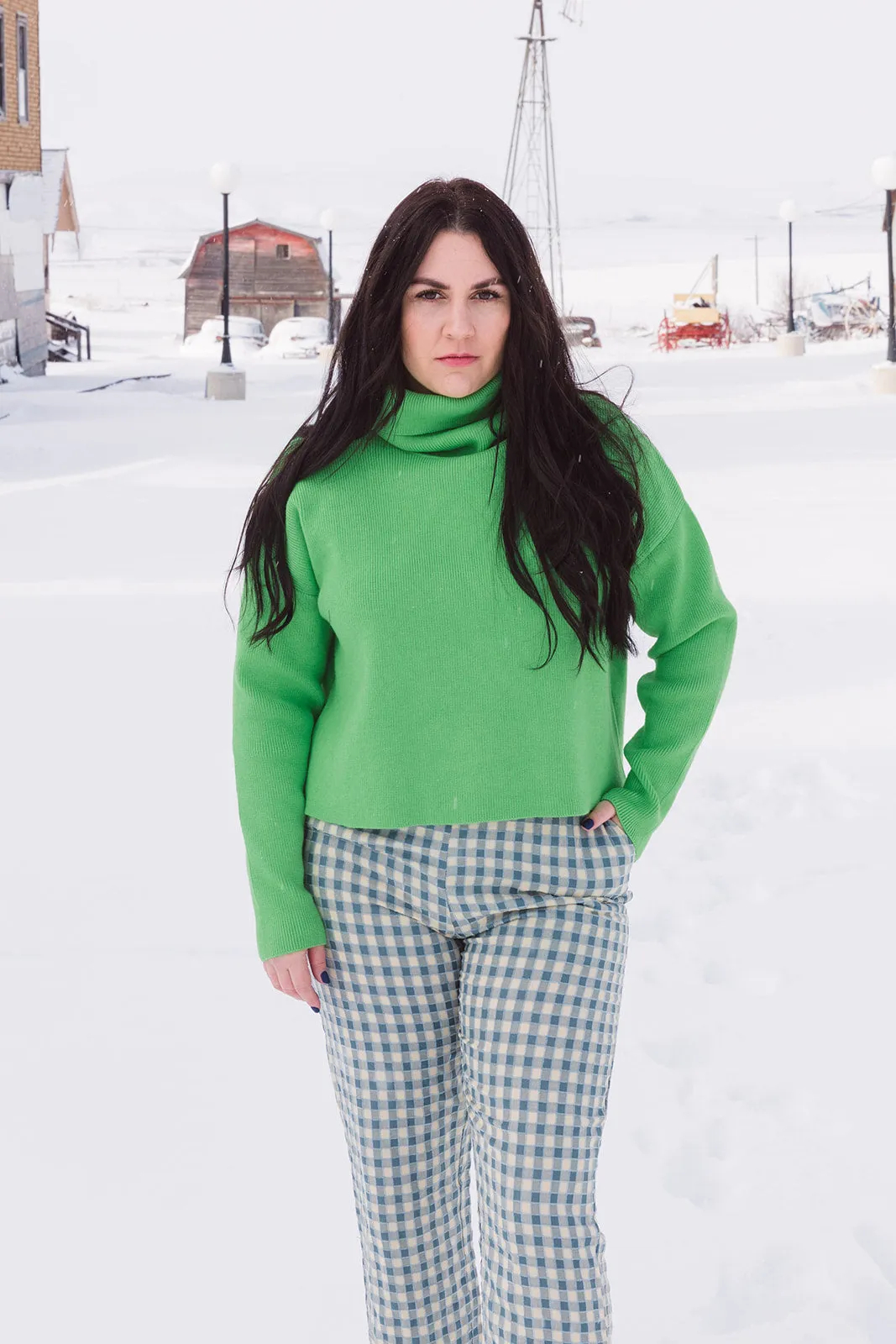 Limon Long Sleeve Turtleneck Knit Sweater