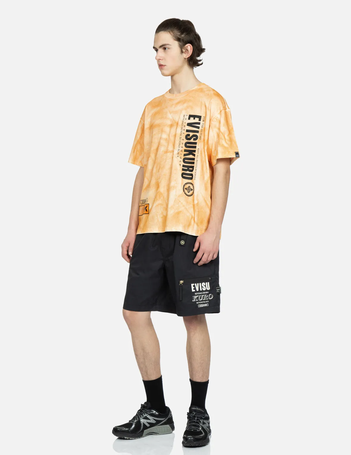 Logo and Seagull Print Two-Tone T-Shirt