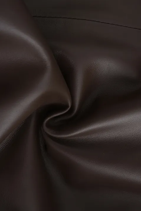 Long Sleeve Black Belted Leather Trench Coat