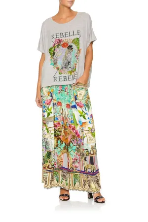 LOOSE FIT ROUND NECK TEE CHAMPAGNE COAST