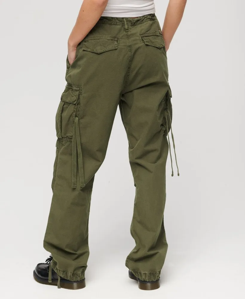 Low Rise Para Cargo - Olive Night Green
