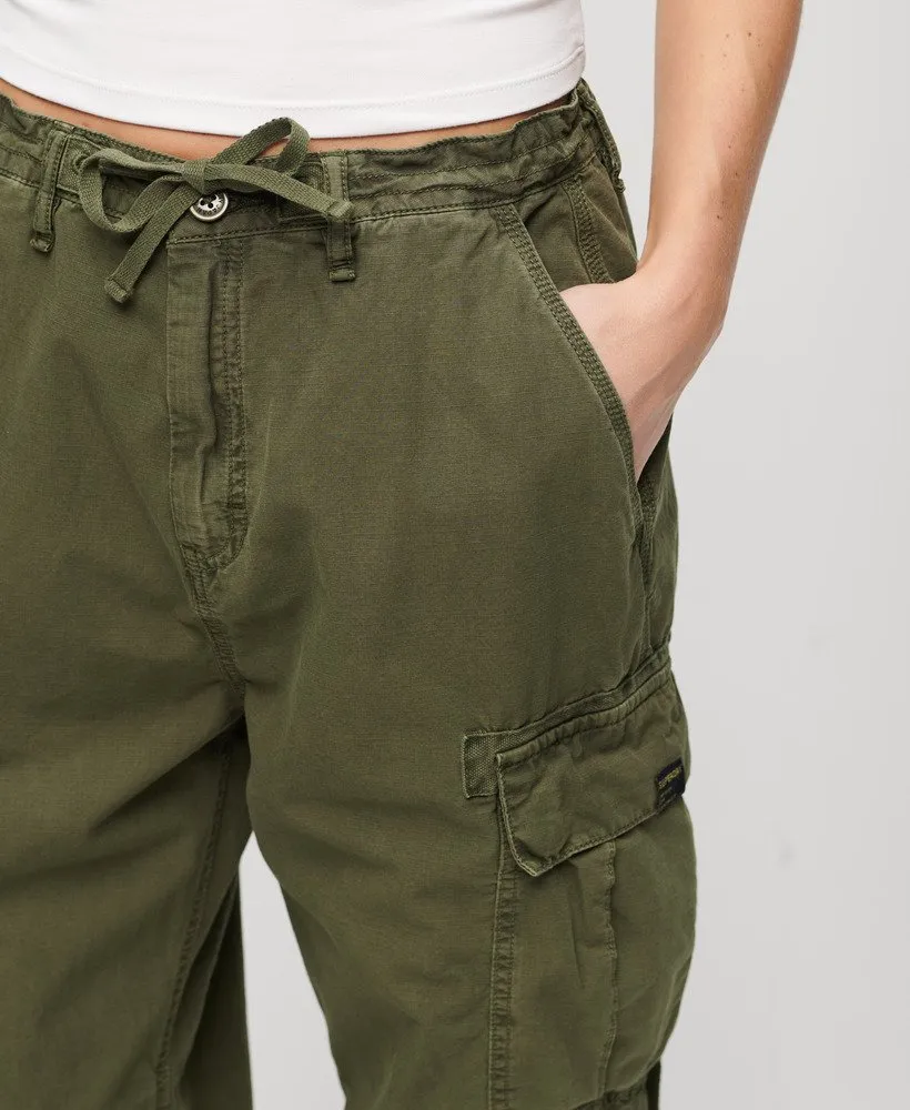 Low Rise Para Cargo - Olive Night Green