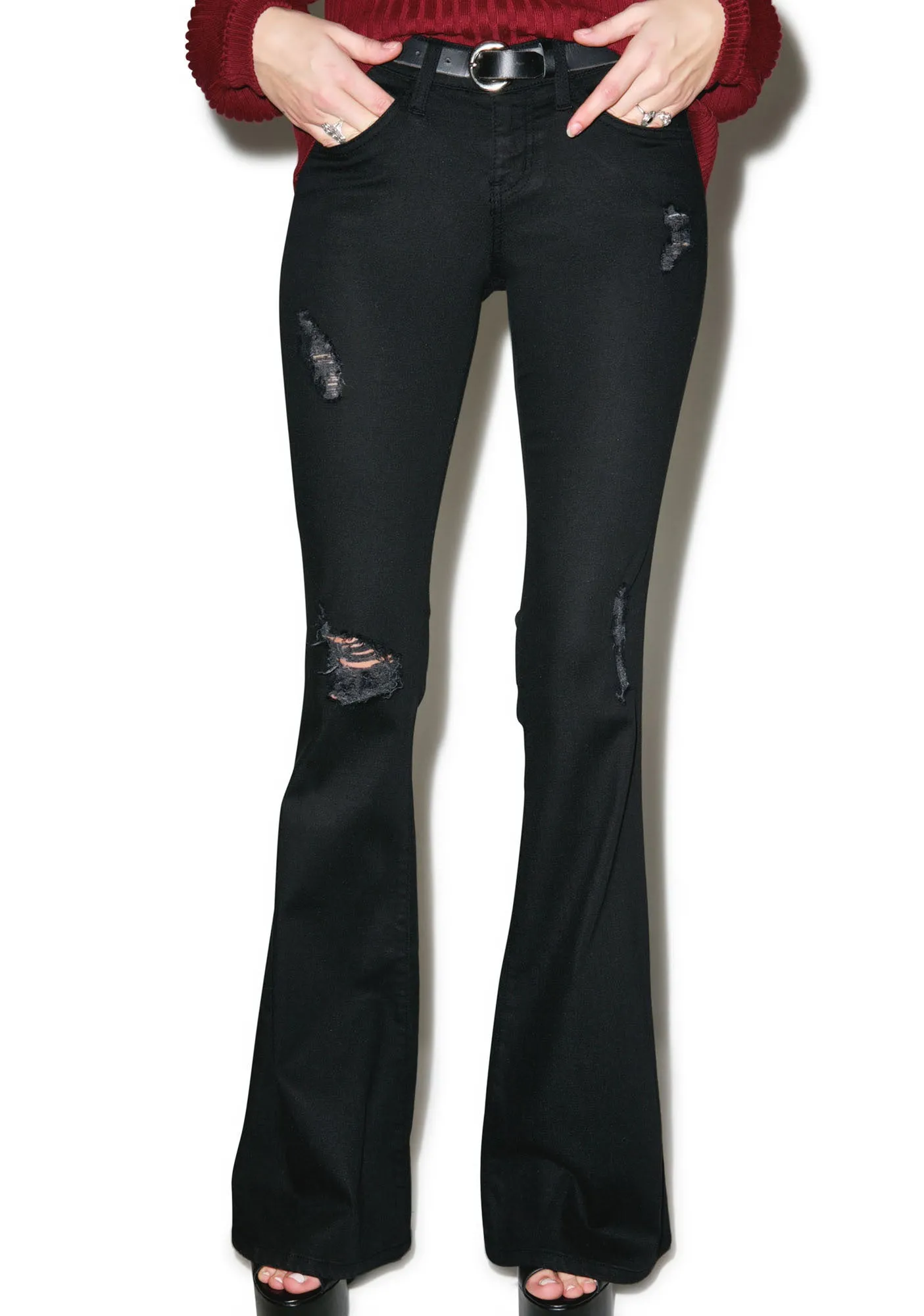 Marie Distressed Flare Jeans