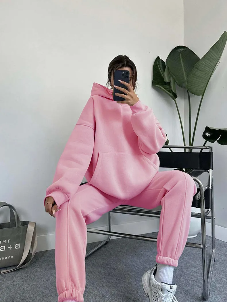 Matching Hoodie and Jogger Loungewear Tracksuit Set
