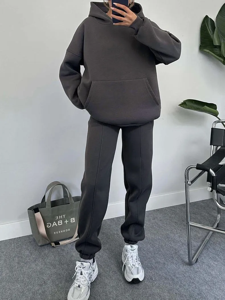 Matching Hoodie and Jogger Loungewear Tracksuit Set
