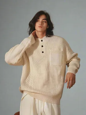 Mens Casual Half Turtleneck Sweater