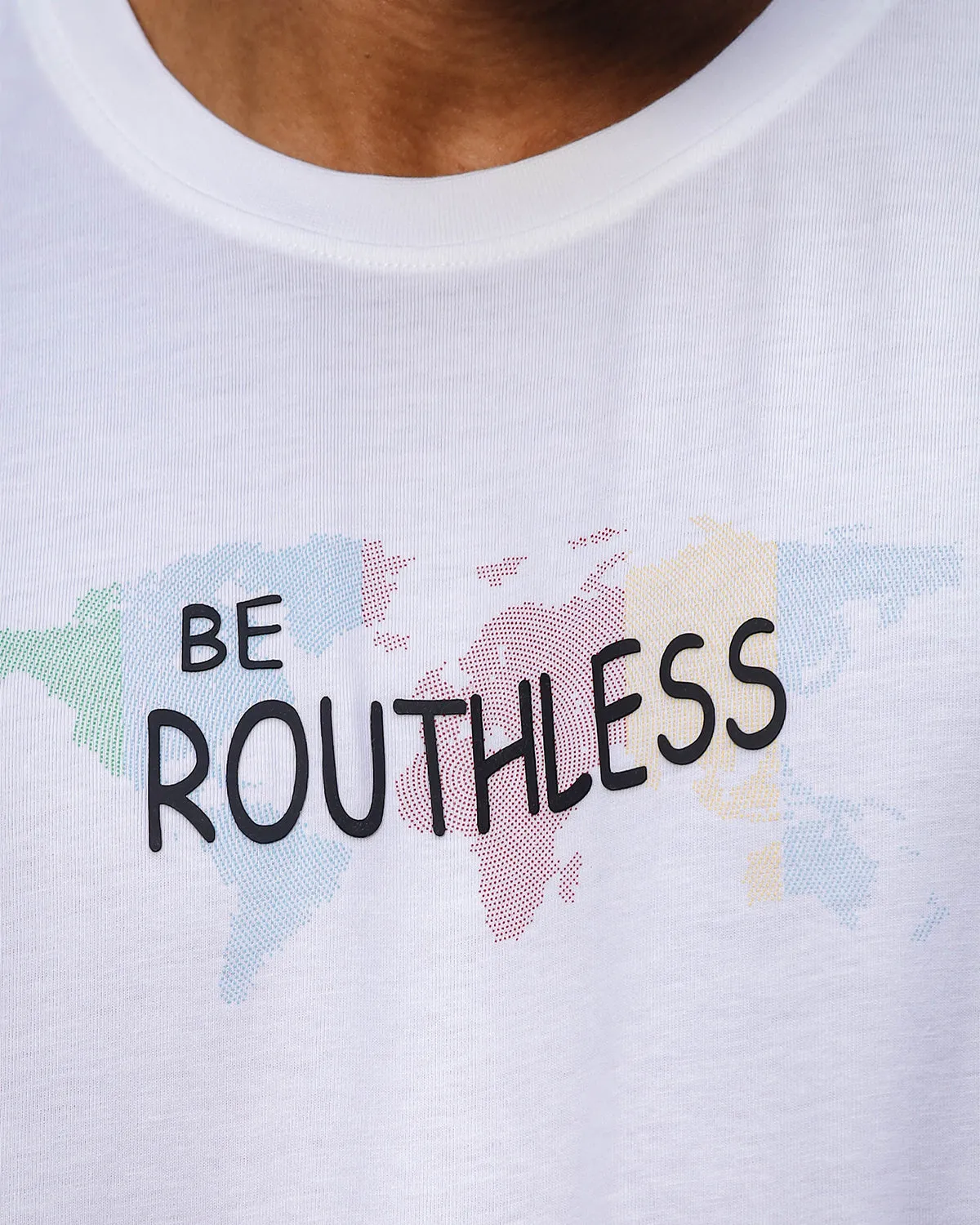 Men’s Premium Cotton White T-Shirt with Embroidered Slogan