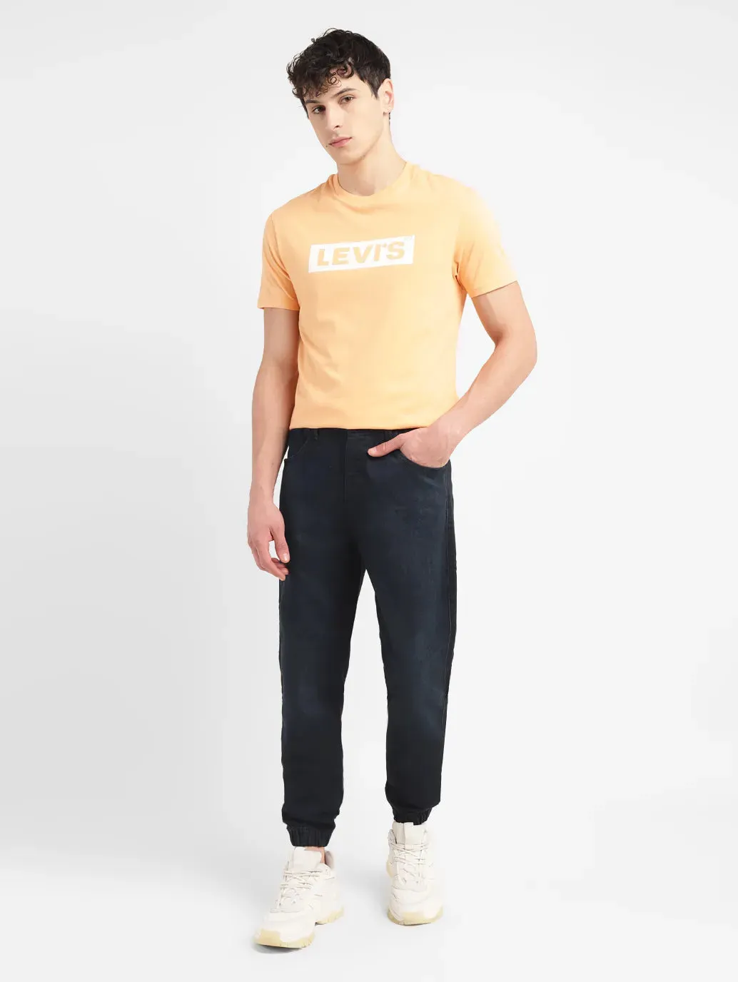Men's Regular Fit Dark Indigo Joggers